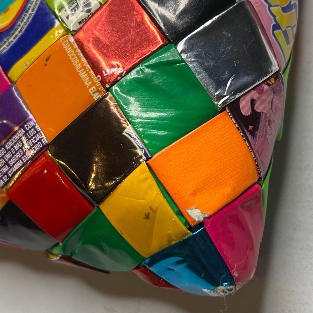 Handmade Colorful Candy Wrapper Women's Bag - Picture 10 of 12